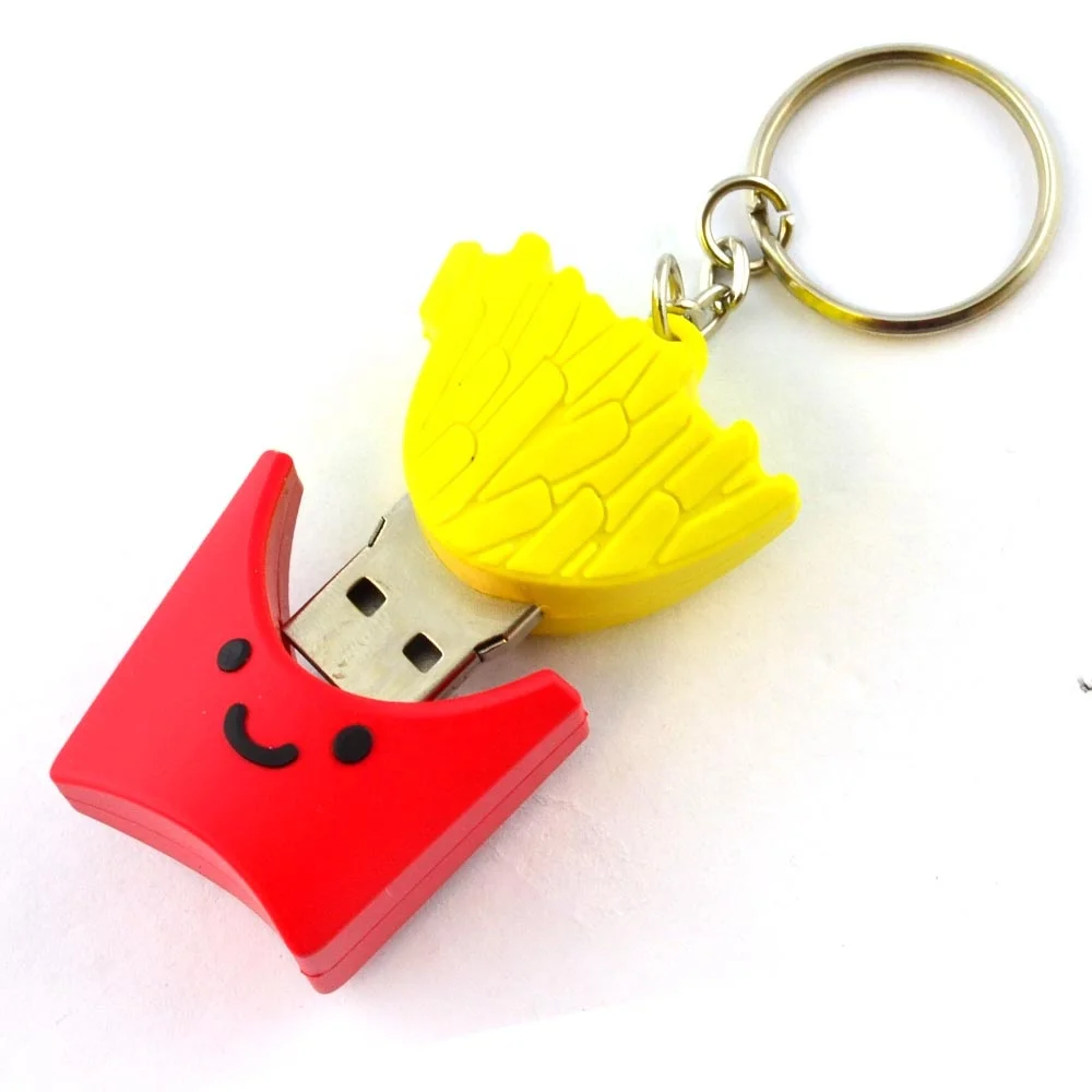 Factory Direct Sales Custom Promotion Gifts 3D PVC Cute Usb Drive Holder Key Ring Keychain