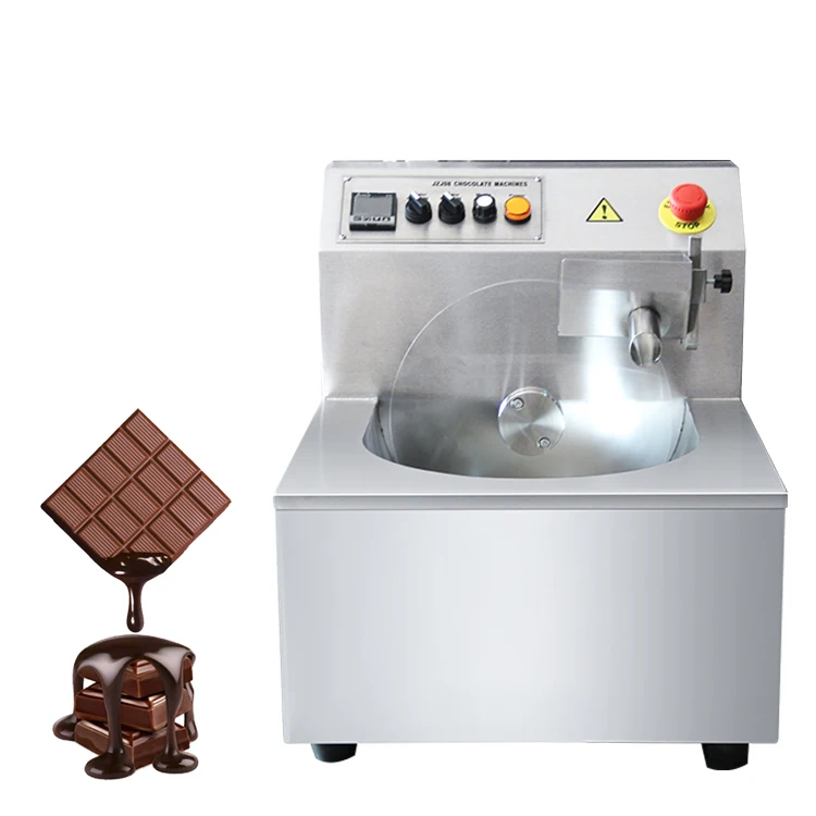 Mini Steel Automatic Hot Chocolate Tempering Chocolate Wheel Temperer Meter Machine with Vibrator Tap Modern Storage tank 5 8 kg