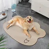 Tapis pour animaux de compagnie en soie glacée - Riz simple en forme de tête de chien