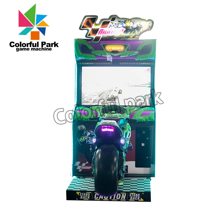 Colorful Park Coin Operated Motorcycles Video Games Racing Arcade Driving Moto Gp Simulator Arcade Game Machine