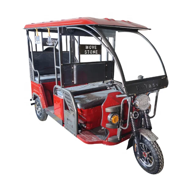Over 1000W 48V 100Ah Battery Electric Open Body Passenger Adult Rickshaw Pedicab Rear Axle Tricycle