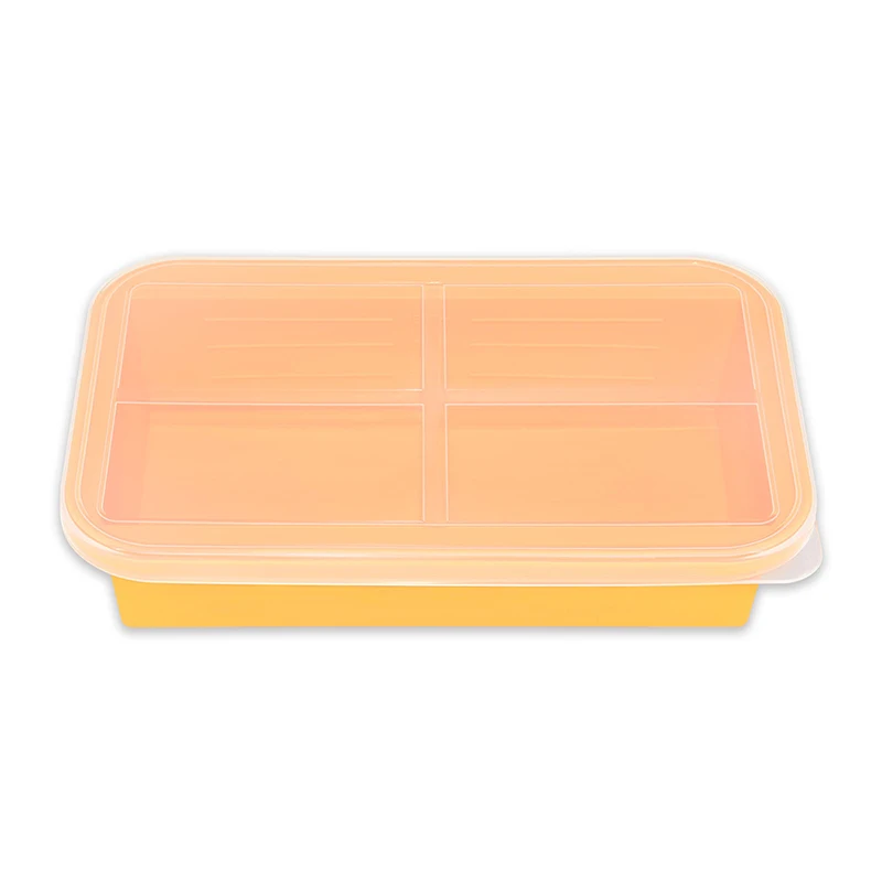 WHOLESALE One cavity Silicone Frozen Food Container Reusable Large Size  Fresh Meat Container Tray With lid