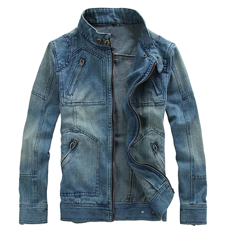 denim jacket chinese collar