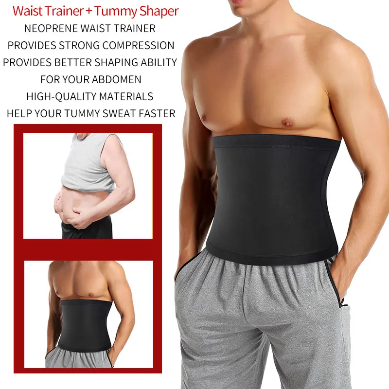 ZOYIAME Mens Shaper Double Compression Tighten Sauna Sweat Workout Waist Belt