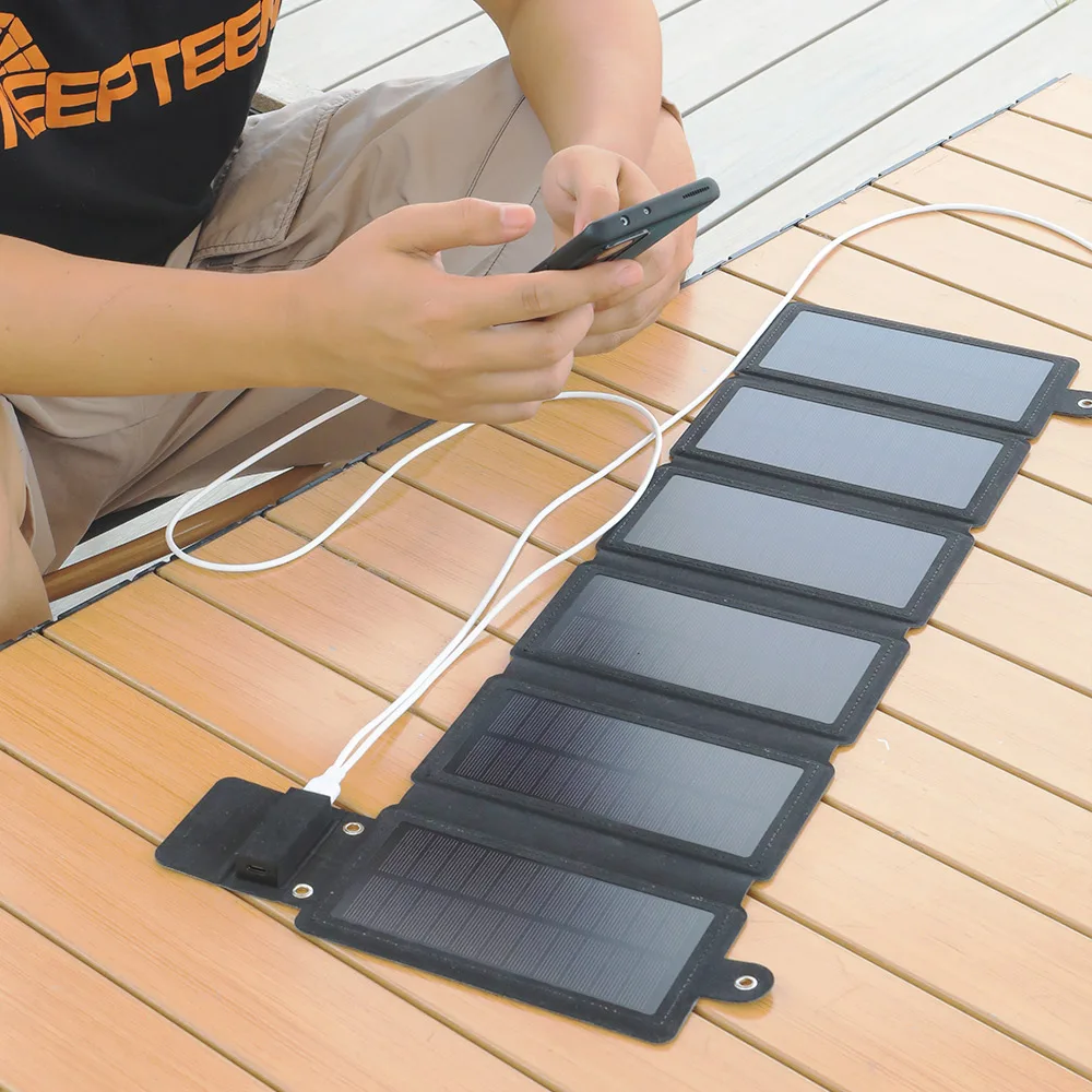 10w 5v Folding Solar Charger For Cell Phone Charger 6 Fold Portable