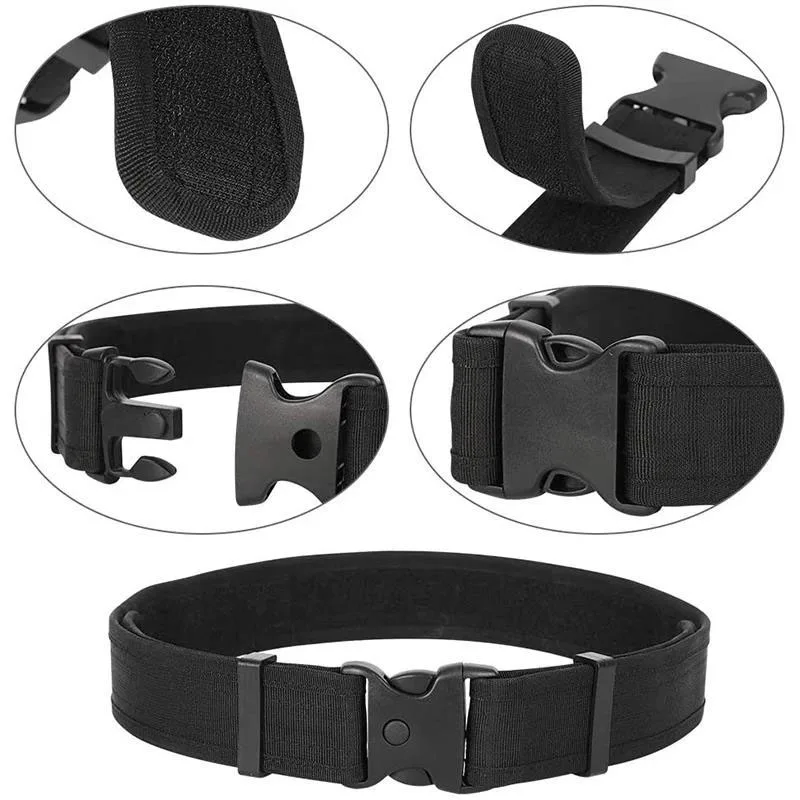 Outdoor Tactical Holster Flashlight Bag Multifunctional Tool Kit Waist Belt Nylon Oxford Cloth Practical Safety Training Belts
