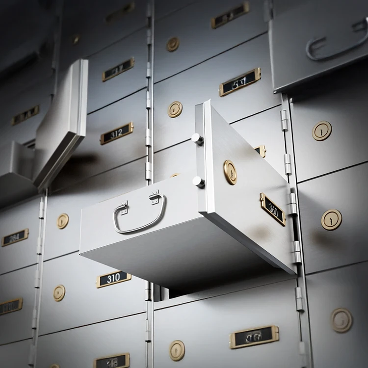 CEQSAFE Stainless Steel Bank Safe Deposit Box with Bond Box and Dual Key Lock