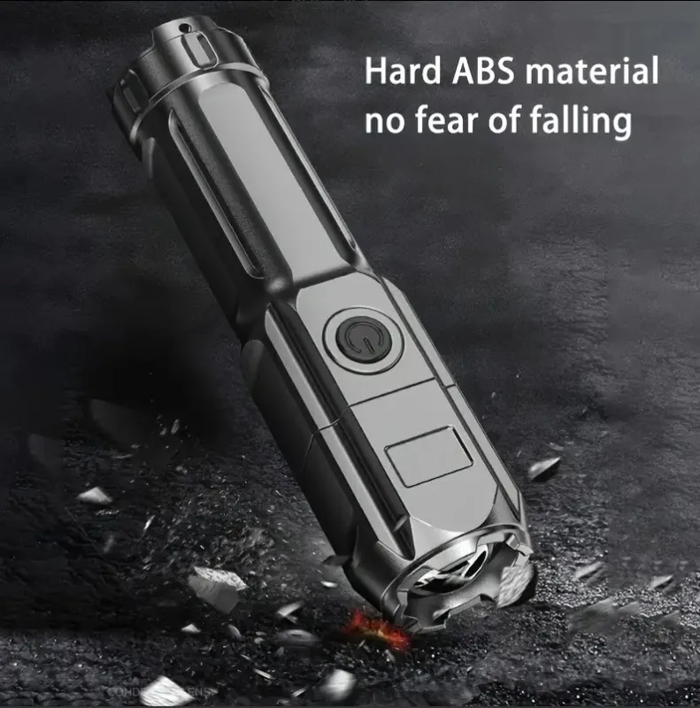 High Power USB Rechargeable LED Flashlight Waterproof Outdoor Tactical Hunting & Fishing Searchlight for Camping