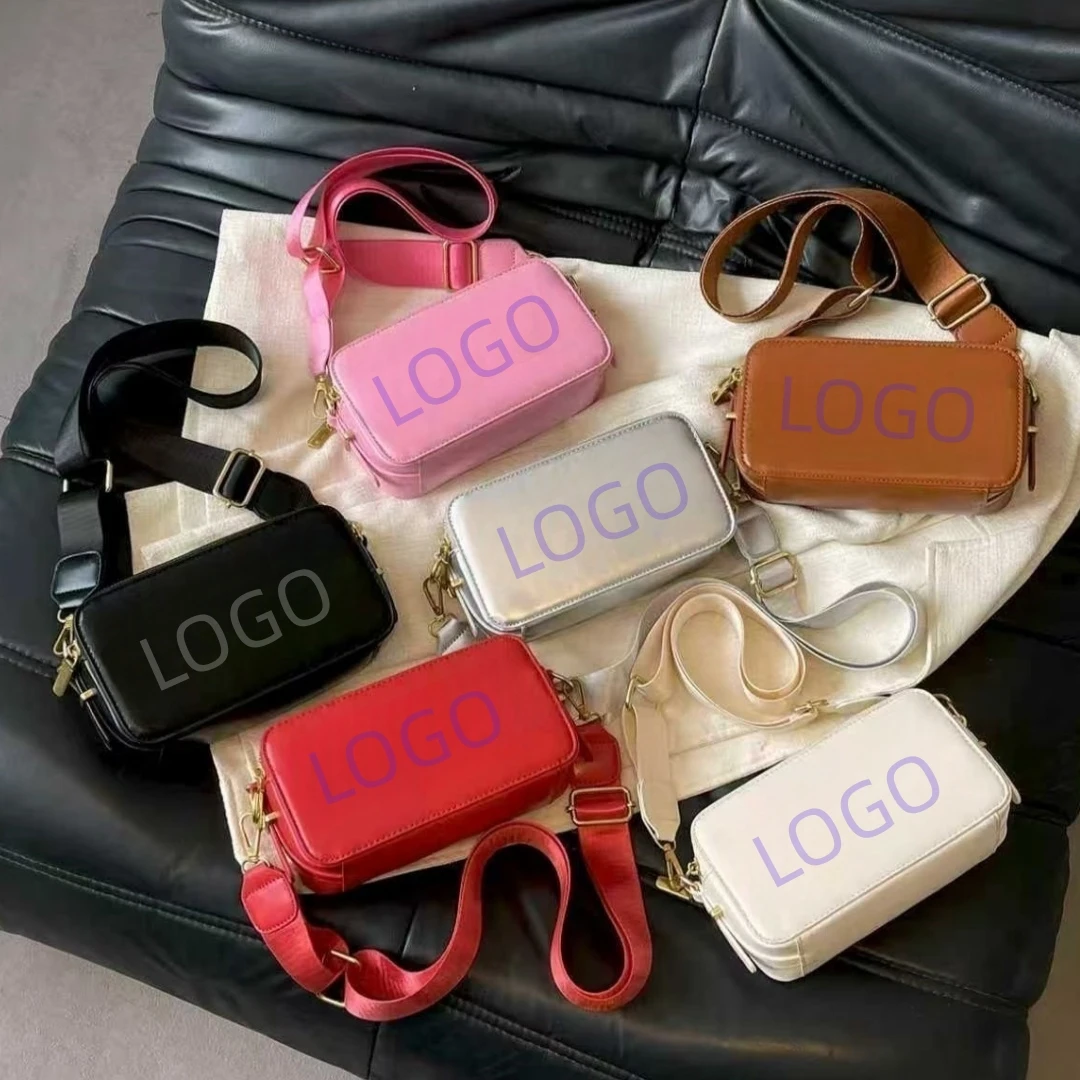 Vintage Casual Crossbody Pu Leather Handbag Square Shoulder Bag Single Strap Zipper Closure Polyester Lining Fashion