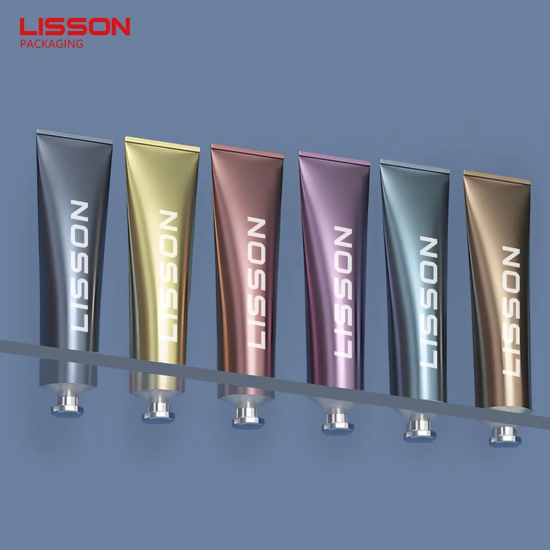 Custom Empty Metal Cosmetic Toothpaste Shampoo Collapsible Aluminum Tube Hand Cream Aluminum Packaging Tube With Metal Lid