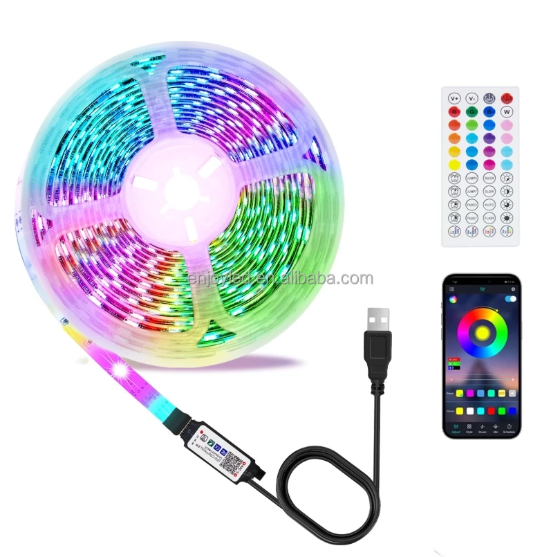 44key bluetooth APP USB Light strings for TV 5V 1m2m3m4m5m10m15m20m30m40m