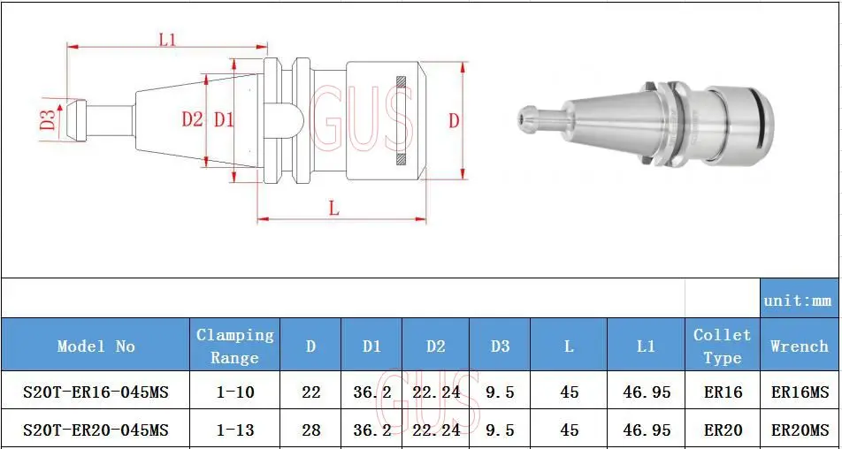 Small Milling Chuck St10 Iso10 Bt15 Bt20 Bt 20 Sk10 Er Collet Chuck Tool Holder For Cnc Machine