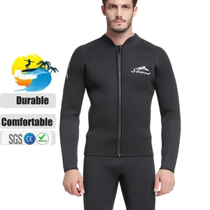 Custom Chaquetas De Surf High Quality 1.5mm Neoprene Waterproof Durable Long Sleeve Diving Surfing Wetsuit Top Jacket