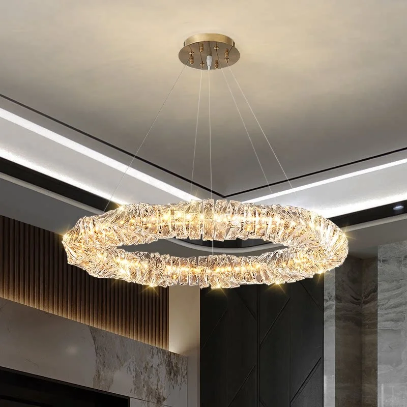 Kristall-Edelstahl-LED-Kronleuchter 2026 neues Kunst-Design für Restaurant-Tische – hochwertige Designerlampe für Wohnzimmer und Schlafzimmer