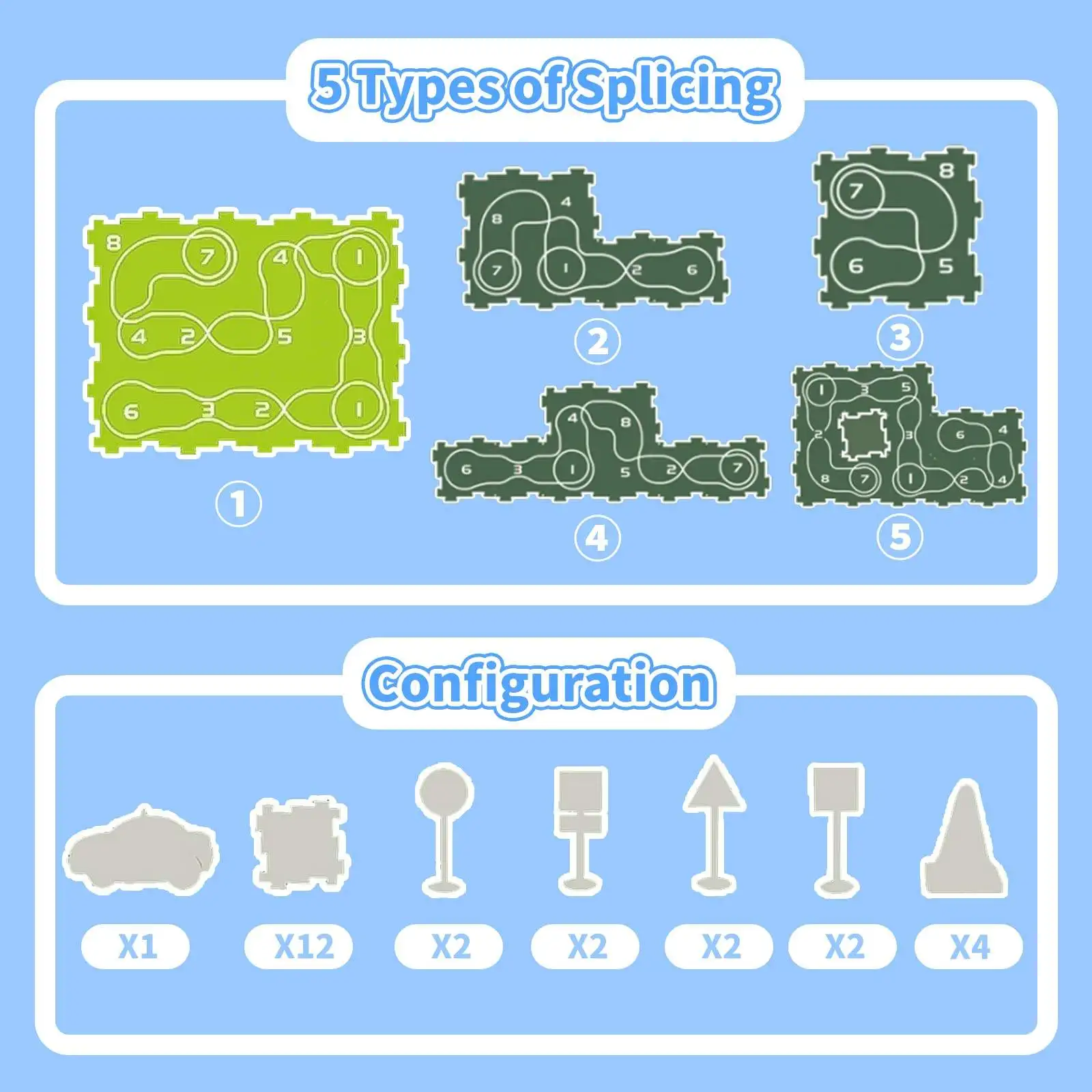 Diy Puzzle Tracks Electric Slot Train Toys Puzzle Track Vehicle Set Educational Toys Battery Operated Car Track Toy for Kids