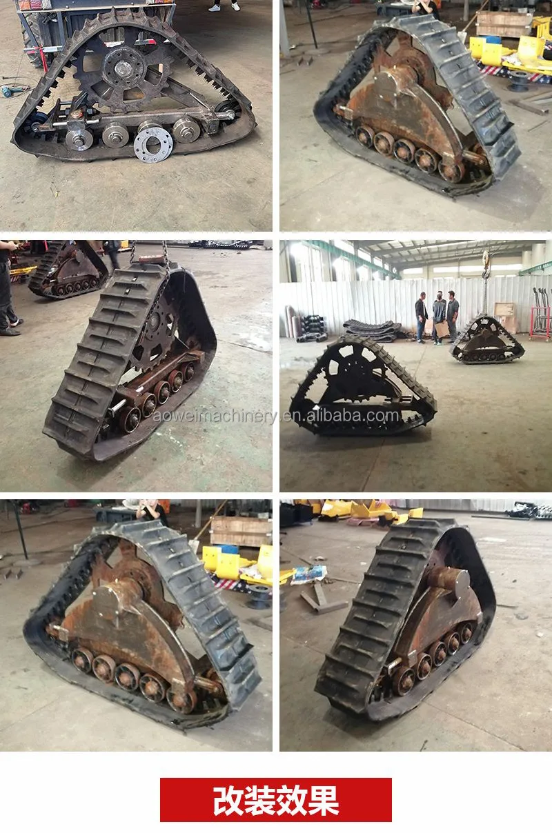 Triangle Rubber Track Crawler Chassis Wheel Undercarriage for Deere Windrower W150  Agriculture Tractor Use