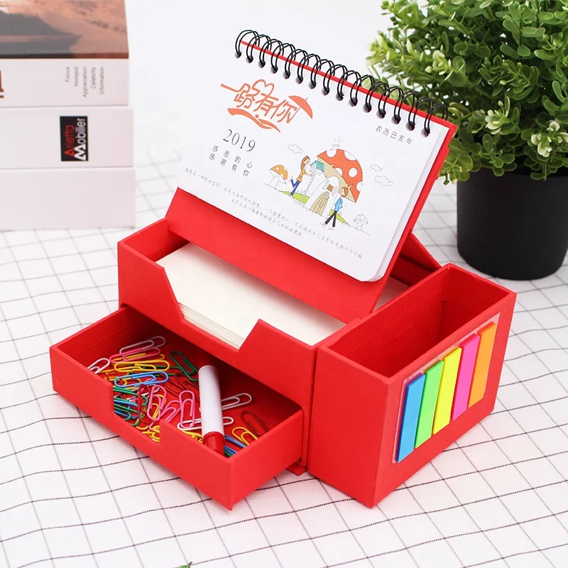 Promotional Personalized Stand Table Magnetic Advent Calendar with Drawers 2021 Custom with Pen Holder