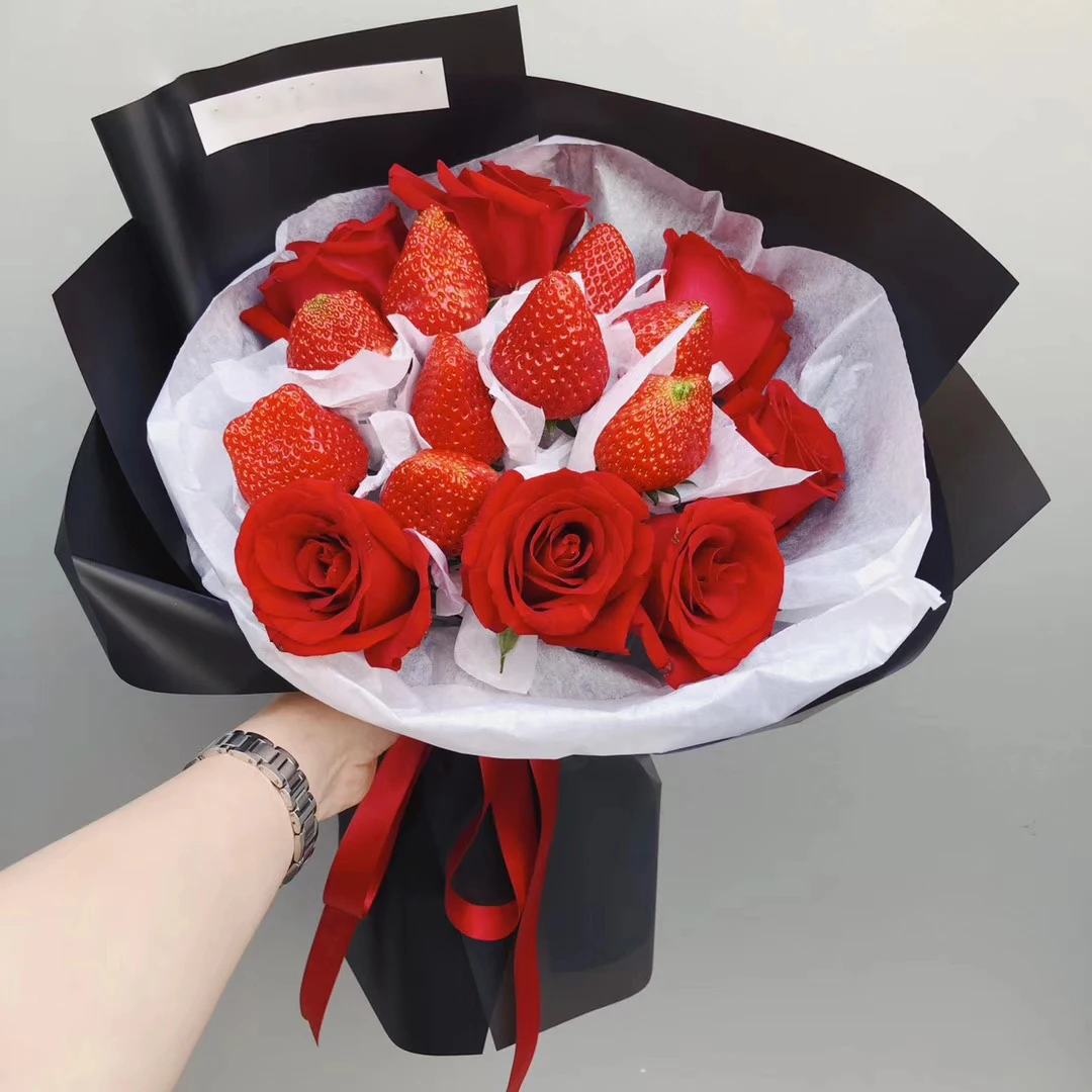 Source Korean translucent plastic soap flower packaging rose bouquet gift wrapping  paper on m.