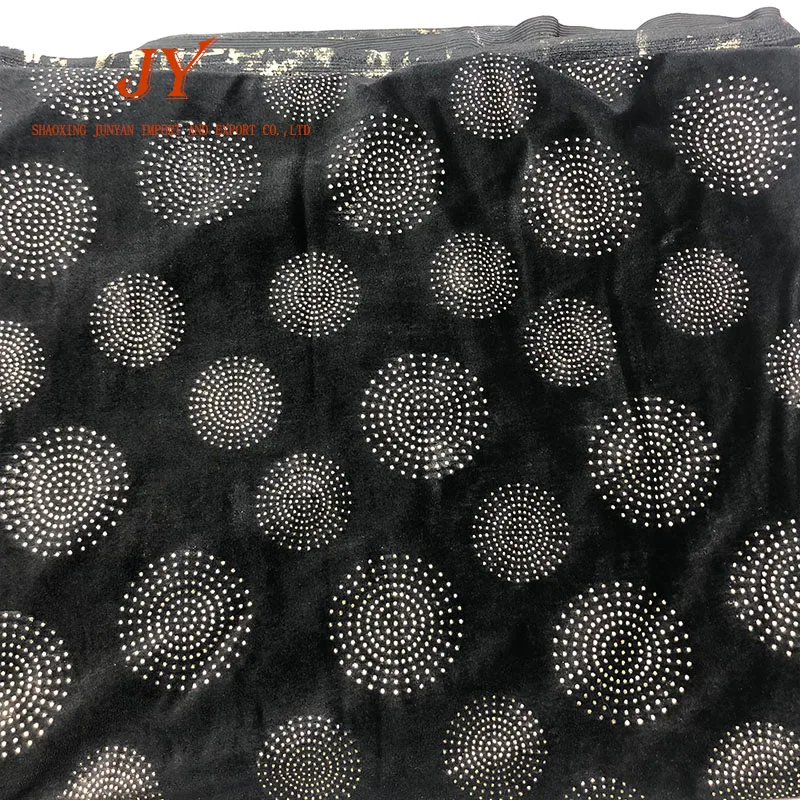 Маленький минимальный заказ, 92% полиэстер, 8% спандекс, бархатная фольга с голограммой в виде звезды, бархатная ткань с принтом