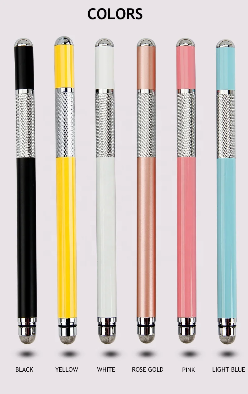 
Высококачественный металлический универсальный стилус для сенсорного экрана планшета 2 в 1 