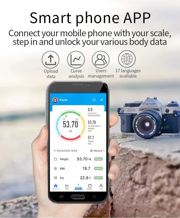 Veidt Weighing Low Price 180kg Smart bluetooth BMI Function Digital Body Fat Electronic Bathroom Scale