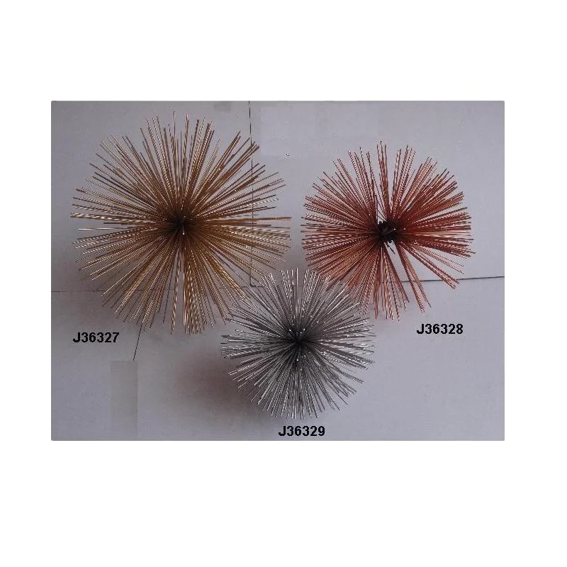 Iron Starburst Sculpture in Three Colours Home Decoration Modern Metal Sculptures Metal Crafts