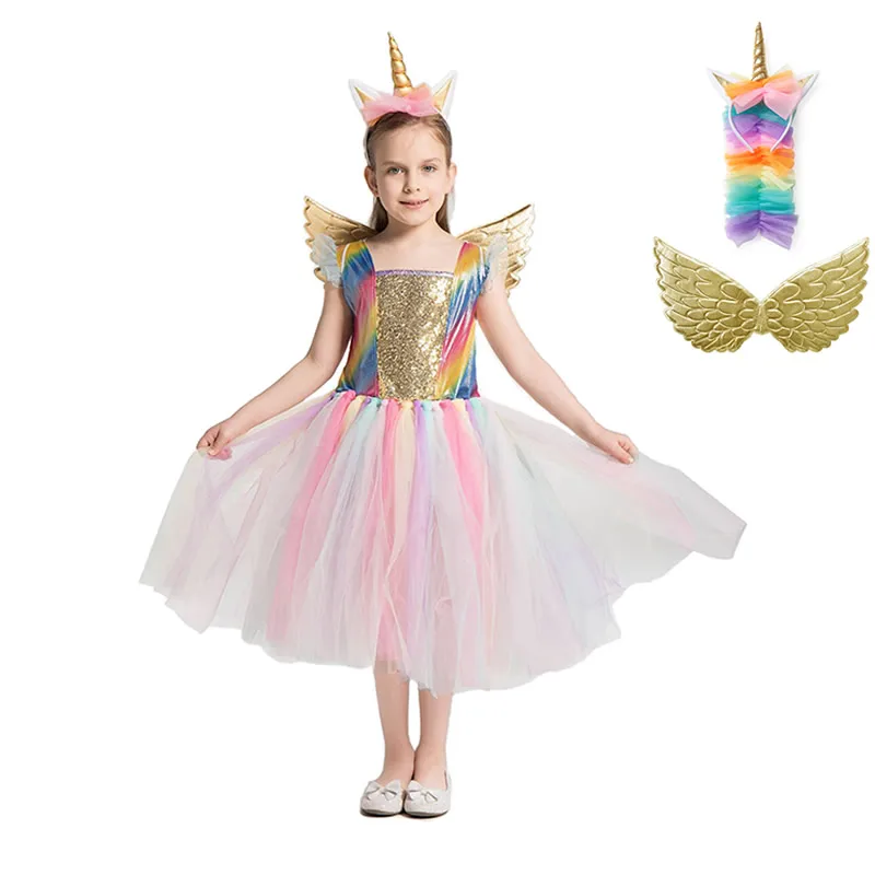 New Unicorn Princess Dress Sequin 