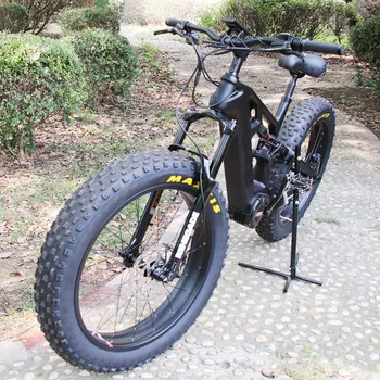 26" Electric Bike 1000W 48V 17.5AH Fat Tire E-Bike Full Suspend Mountain Bicycle Dirt eBike Carbon Fiber Frame