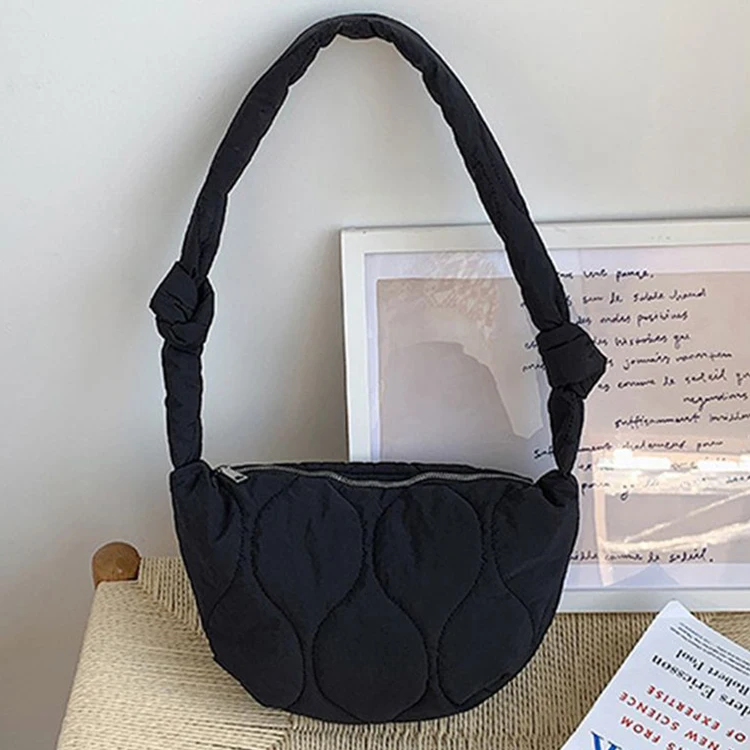 Large Capacity Ladies Lightweight Handbag Quilted Tote Puffer Women Underarm Bags