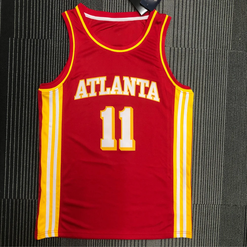 Изготавливаемые на заказ 2022 баскетбольные майки Атланты ястреб № 11 трикотажные для