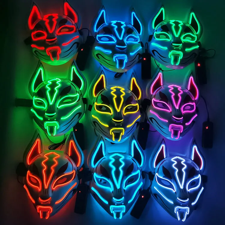 glowing kitsune mask