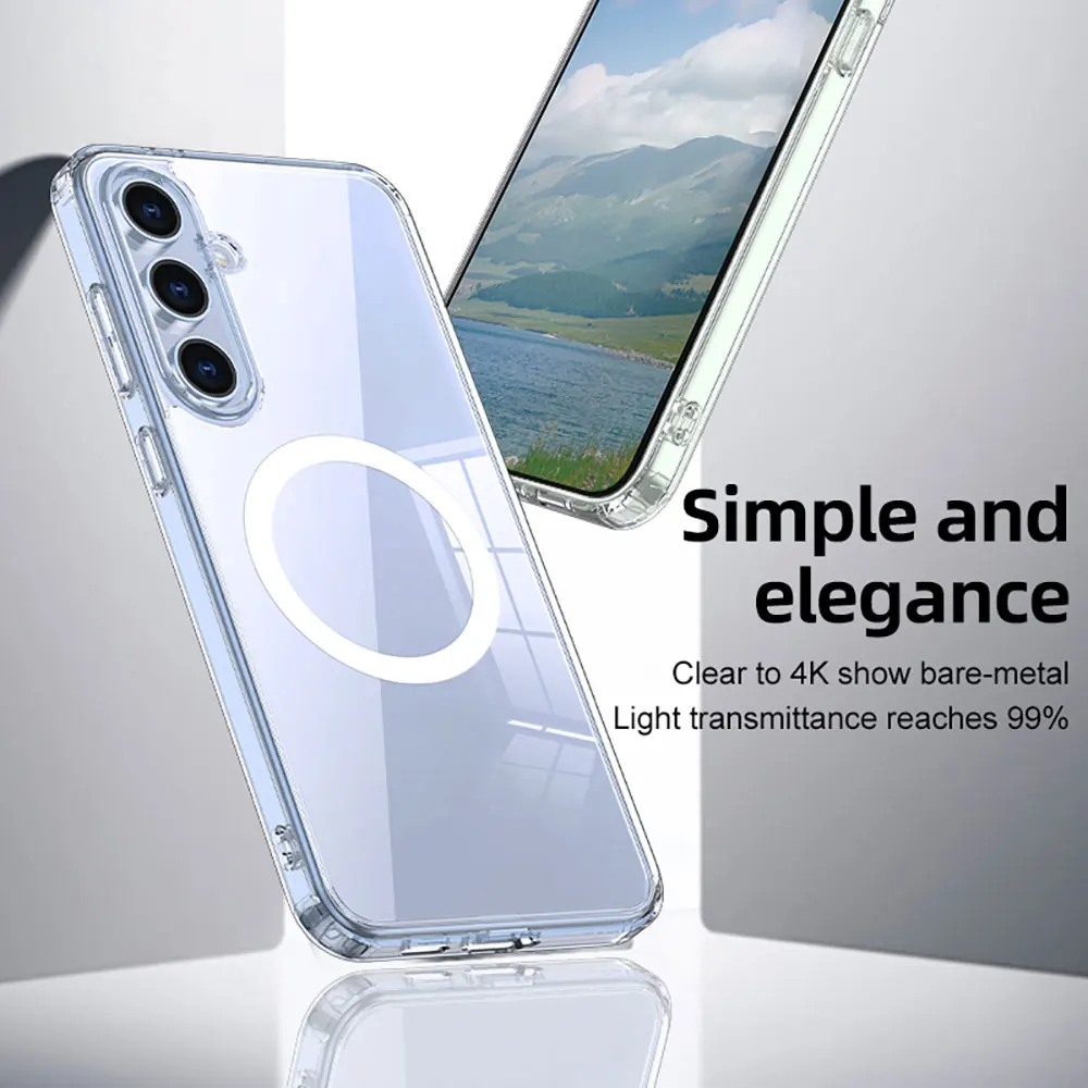 Laudtec Sjk774 Clear Phone Case Thin Shell Simple Business Cover Skin Friendly Lightweight For Samsung S24 S23 S22 Fe Plus Ultra