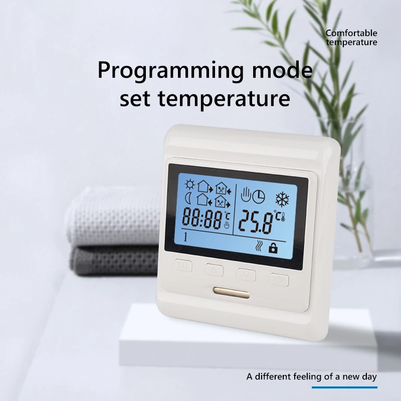 Oshland M63 Weekly Circulation Digital Room Programming Lcd Screen Programmable Heat Thermostat for Floor Heating Control