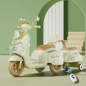 Kids Electric Motorbike with Hand RaceSuspensionLightMP3 FunctionMusic for Girls Ride-On Car Wheel Power Battery Power