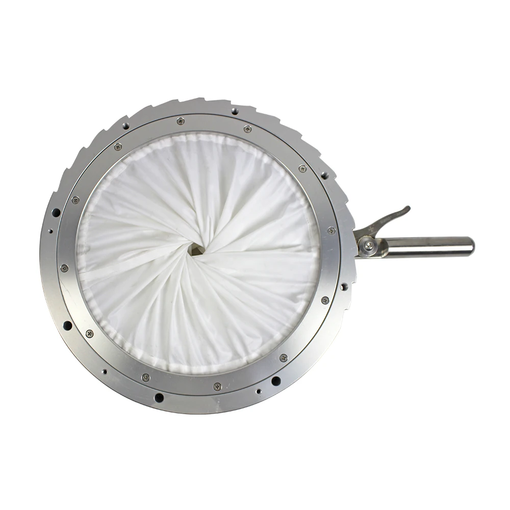 DN100 Iris Diaphragm Valve Double Diaphragm Structure OEM Stainless Steel Single Side Quick Mounting Joint
