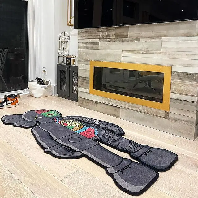 Kaws hand hot tufted rug