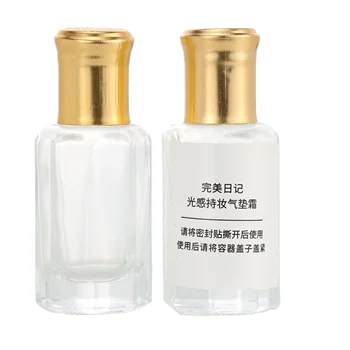 3ml/6ml/12ml attar golden printing octagon arabic perfume and oil glass tola bottle