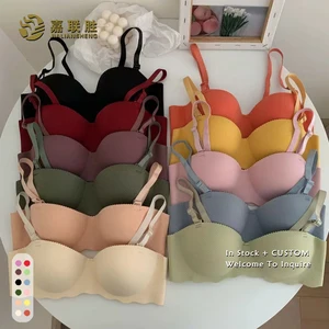 Hot Sale Colorful High Quality Thin Anti-Slip Solid Wire Free Jelly Breathable Push-up Strapless Bralette Seamless Bra for Women