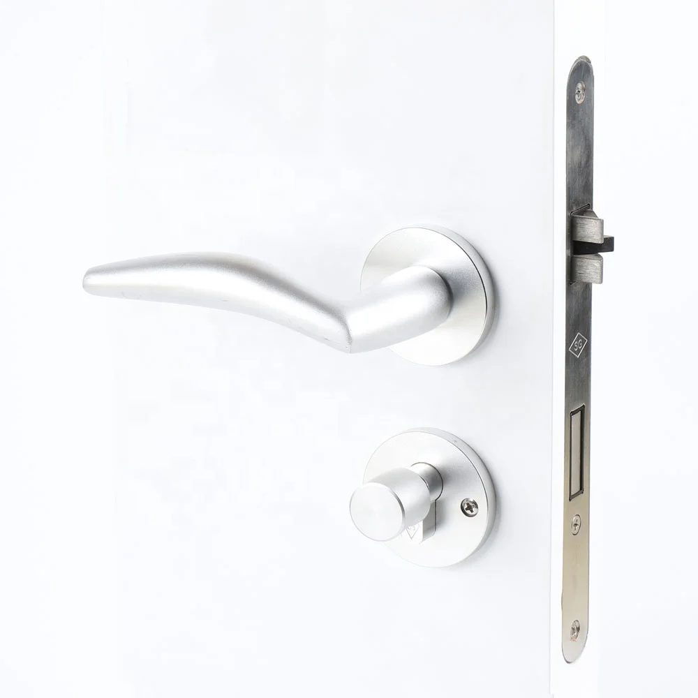 Modern Japan Design Interior Door Lock with Circular Lever Handle Zinc Alloy Privacy Door for Hotels