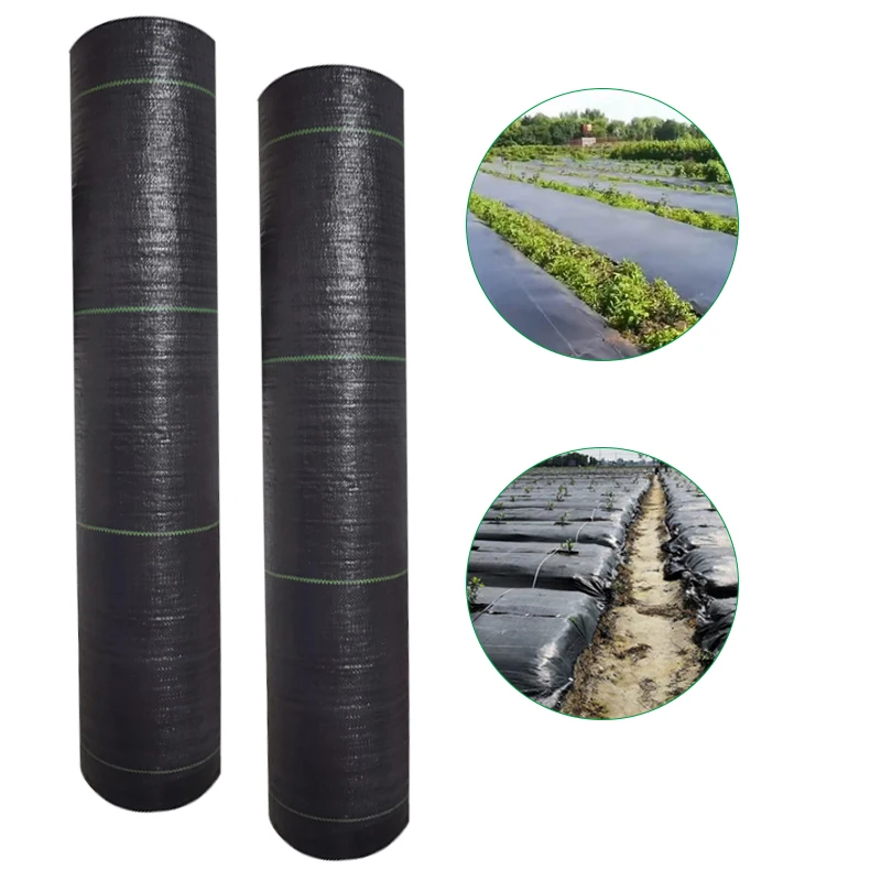 Agricultural Black Weed Control Mat With Different Sizes Ground Cover