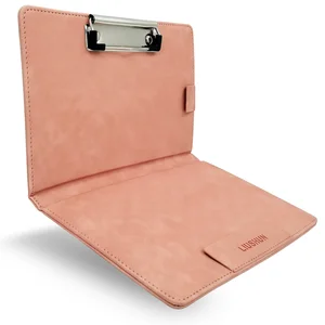 Printing Logo A4 Size PU Leather File Folder Business Office Financial School Supplies File Holder High Visibility Logo