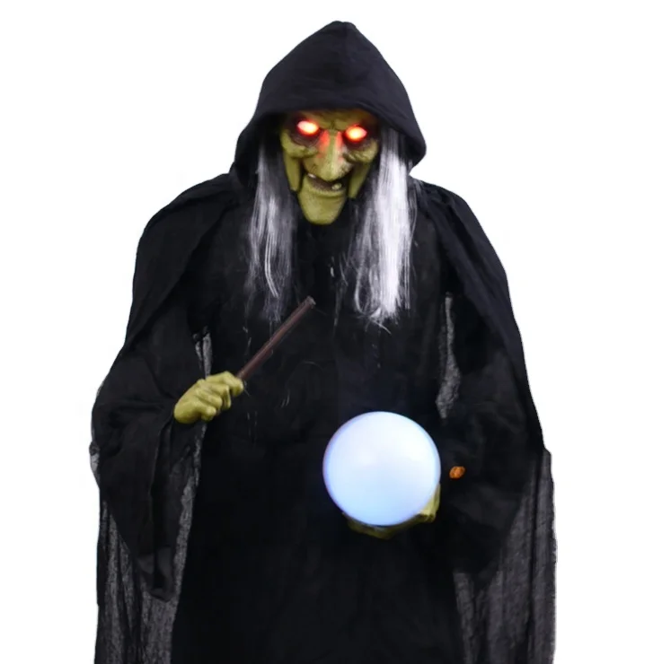 72" Life Size Hanging Animated Talking Witch Halloween Haunted House
