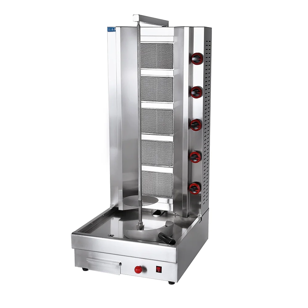 5 burner Shawarma Grill Kebab Machine Gas Shawarma Kebab Machine For Sale