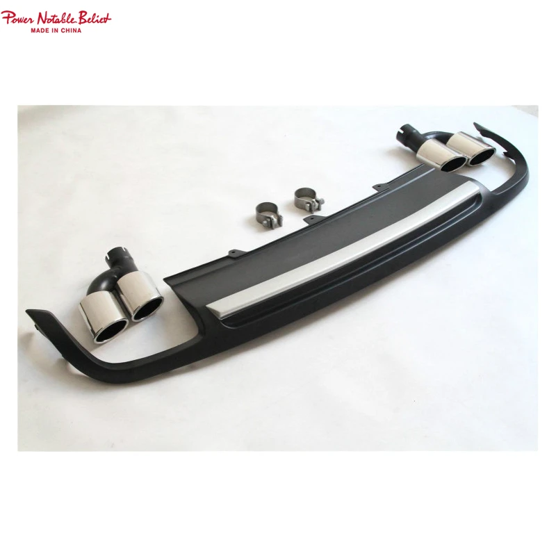 S5 Car Bodykit Diffuser for Audi A5 S5 Ordinary Edition 4 Doors Style Rear Bumper Diffuser with Tailpipe 2009 2010 2011