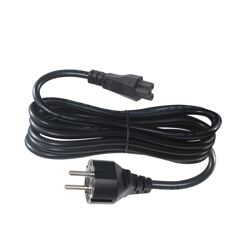1M European Standard 15A Schuko Plug Vde Europe Euro 3 Pin Molded Male Eu Iec C5 Ac Power Cord