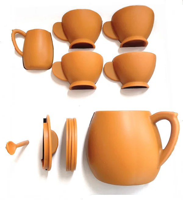 Силиконовый кухонный чайный набор детские игрушки для ролевых