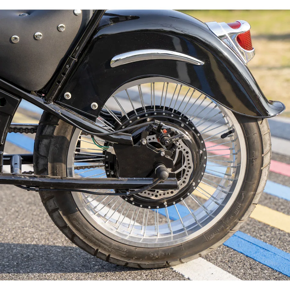 48V 750W Electric Bike Retro Design Carbon Steel Frame for Stretch Cruiser Fat Tire Rear Hub Motor Powered Lithium Battery - Image 5