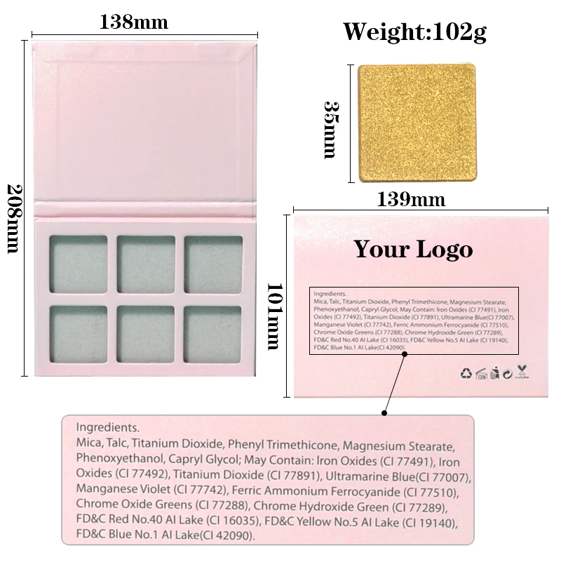 Wholesale Bulk Makeup Highlight Custom Label Highlighter Makeup