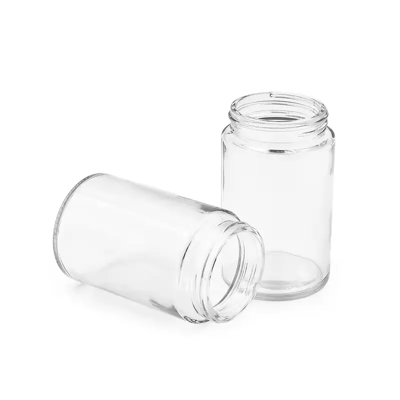 200ml Factory Direct Child Proof Rolling Container Honey Jar Cosmetic Clear Glass Bottles With CR Lid