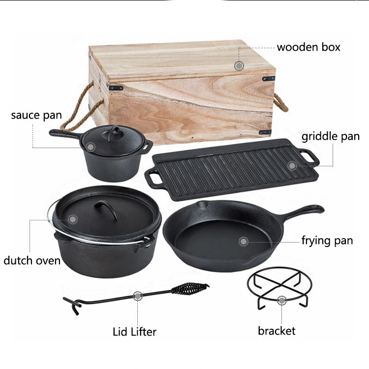 Wholesale Heavy Duty Cast Iron Camping Cookware Sets - China Dutch